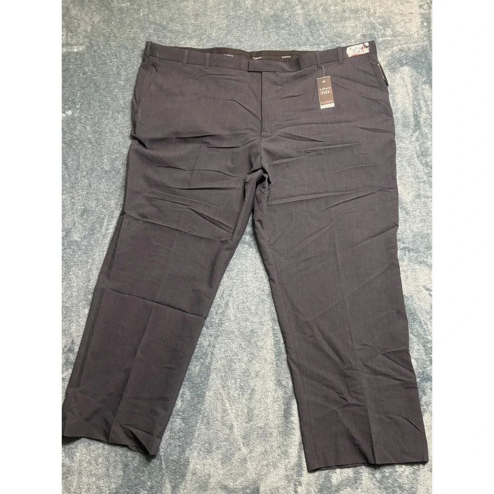 Van Heusen FLEX Dress Pants 52x30 NWT Men Slate Blue Straight Big & Tall